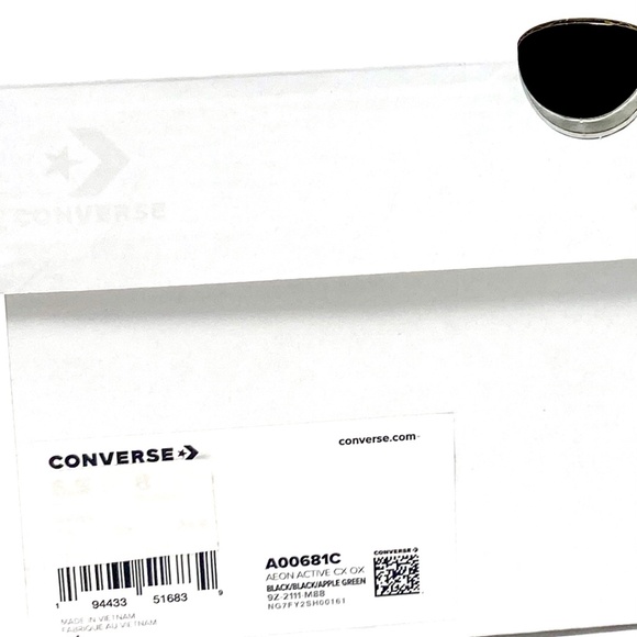 Converse x ACW Aeon Active CX Low Sneakers Women Size Canvas Black Green A00681C - Picture 10 of 12